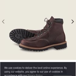 SIZE 8 RED WING THE SAWMILL BOOTS IN BRIAR OIL SLICK LEATHER SOFT TOE BOOTS BRAND NEW