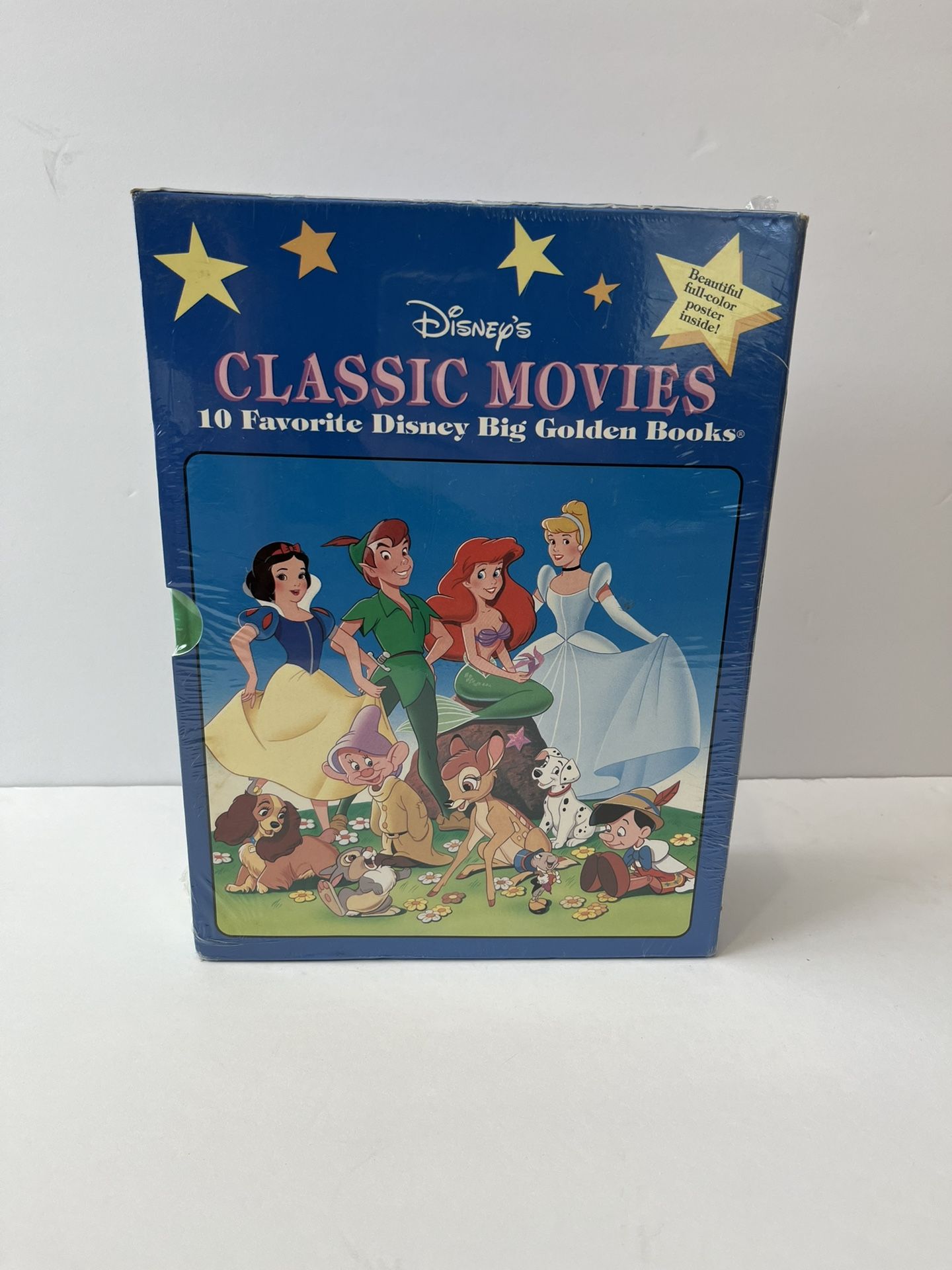 Disney's CLASSIC MOVIES 10 Favorite Disney Big Golden Books (NEW Sealed 1991)