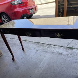 ANTIQUE TABLE BURGANDY COLOR
