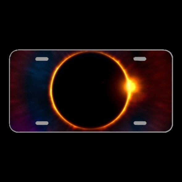 License Plate Novelty Car Front Eclipse Twilight Moon Sun Planet