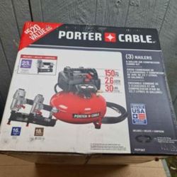 Porter-Cable 6 Gal. Portable Electric Air Compressor with 16-Gauge, 18-Gauge and 23-Gauge 