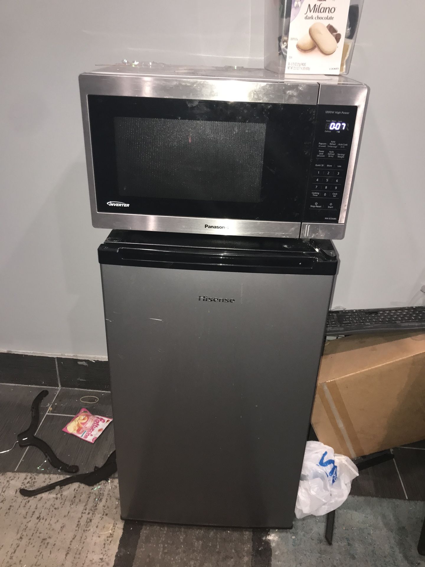 Mini Fridge And Microwave