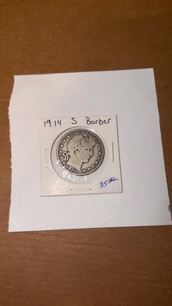 1914-S Barber Half Dollar Silver Coin