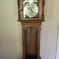 Antique Soild Oak Trend Grandfather Clock OBO