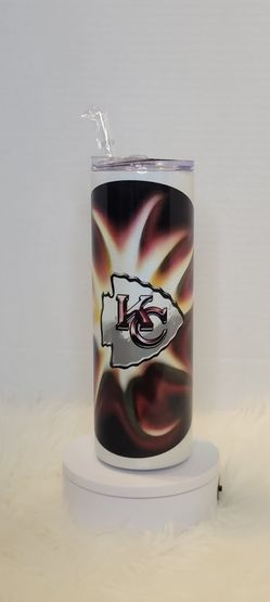 KC Chiefs 20oz Tumbler & Wind Spinner  Combo 