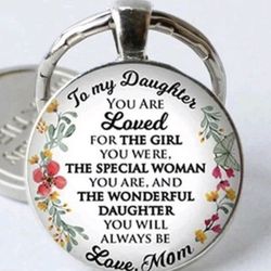 To My Daughter Keychain-New 