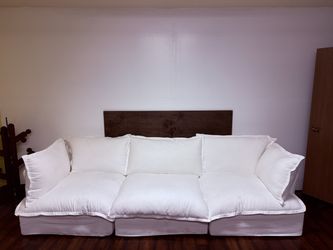 J&E Contemporary Sofa in White