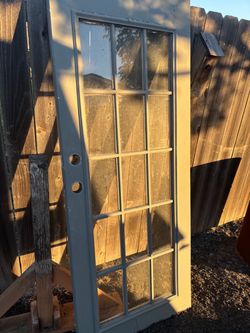 Solid Door, glass inserts