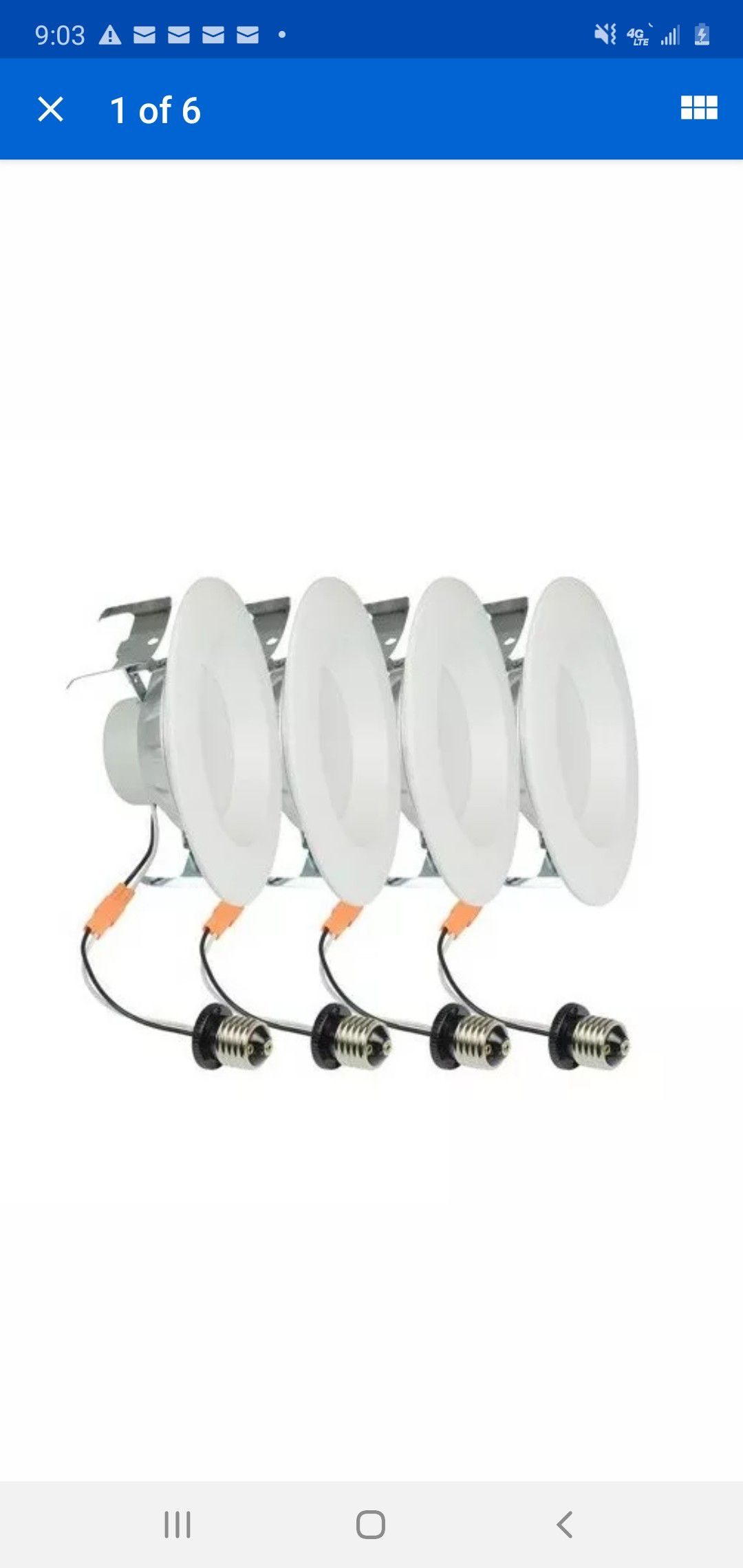 LED Recessed Downlights 4ct