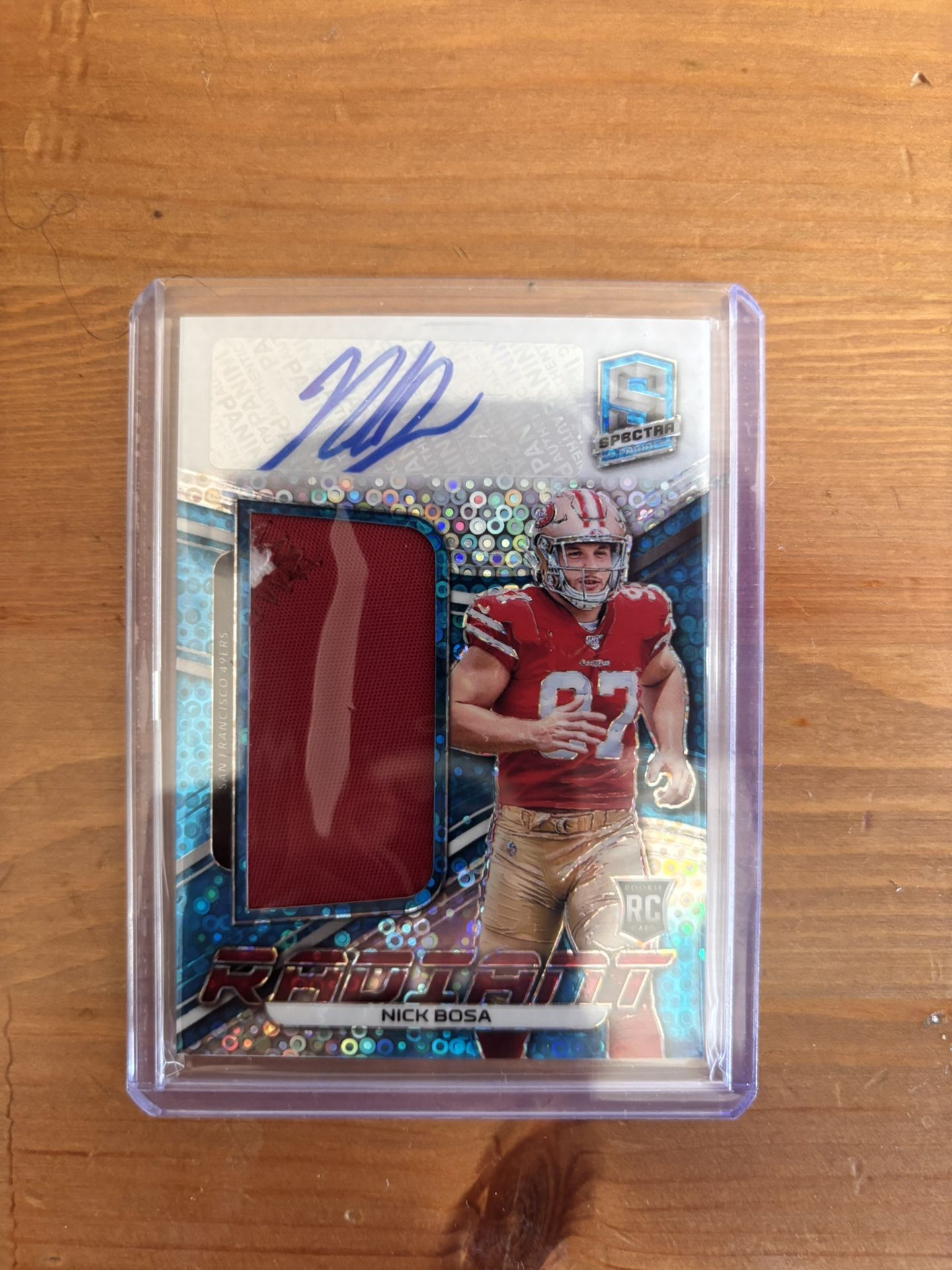 Nick Bosa Auto Patch Rookie Radiant Rookies Spectra