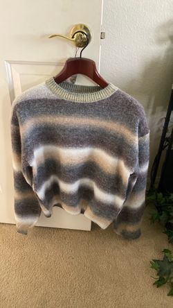 Striped Knit Crewneck Sweater