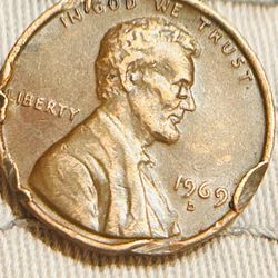 1969 D mint Mark Lincoln Cent Error Coin