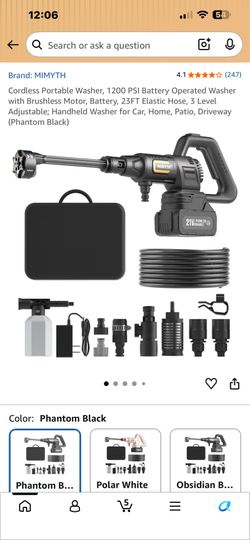 mimyth cordless pressure washer new