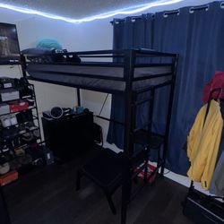 Twin size Loft Beds With Memory’s Foam Bamboo Mattresses