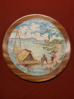 Wooden decorative plate