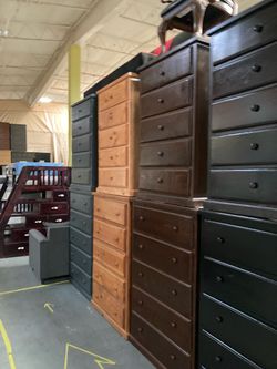 Oak solid wood dresser 5 jumbo drawers cajonera