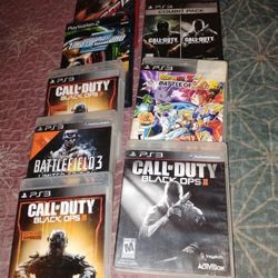 A Lot Of PS3 Video Games Battlefield Call Of Duty, Dragon Ball Z, Need For Speed, Underground To, PlayStation 2 Games As Well