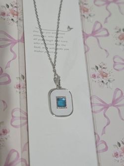 Blue/White Art Deco Necklace