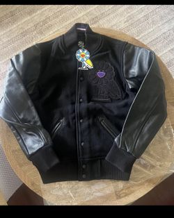Brand New Takashi Murakami x OVO Varsity Stadium Jacket (2018 Limited) Small