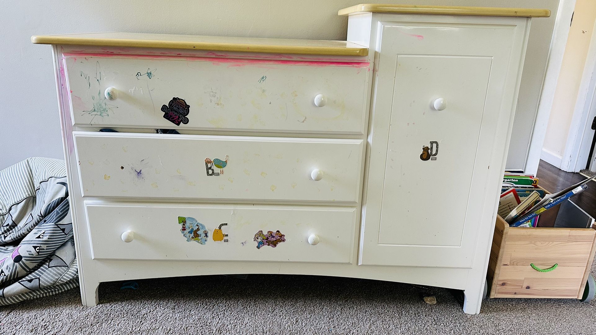 Kids Dresser Solid Wood