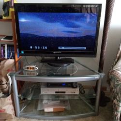 Glass & Metal TV Stand