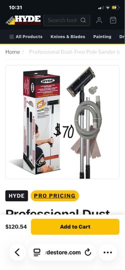Brand New Hyde   Professional Dust FREE Pole Sander    Still In the original packaging              One of Drywallers best friend