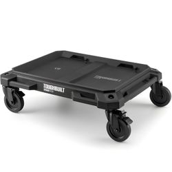 ToughBuilt 4-Wheel Cart, Tool Box Dolly for StackTech Toolboxes and Organizers - Heavy-Duty Rolling Base with Locking Casters, Tie-Down Points and Aut