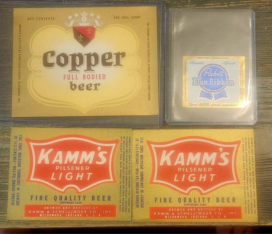 X4 Vintage Beer Labels 