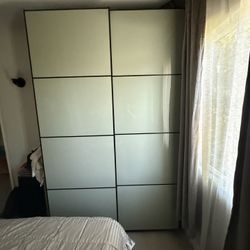 IKEA Pax  Wardrobe Closet System With  Sliding doors And Shelves