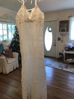 Women’s L cotton sundress with lace bodice