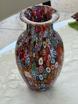Genuine Murano Vase from Murano Glass Factory in Venezia Italy.