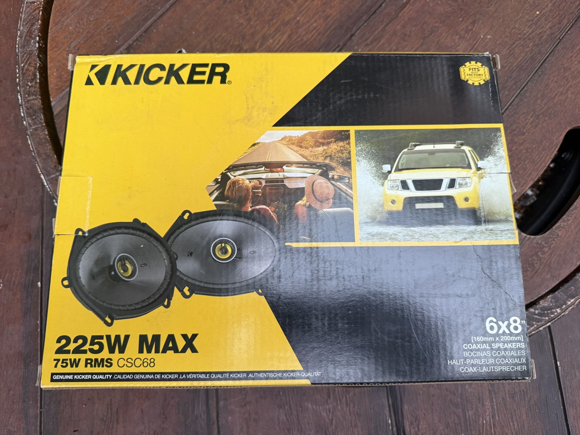Kicker csc68 6x8 speakers $110 with tax $80 brand new never mounted 