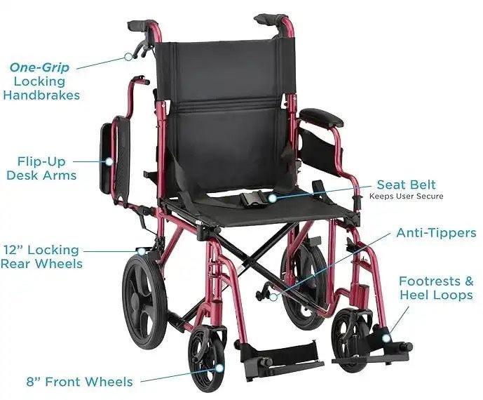 NOVA Lightweight, Foldable Transport Chair
