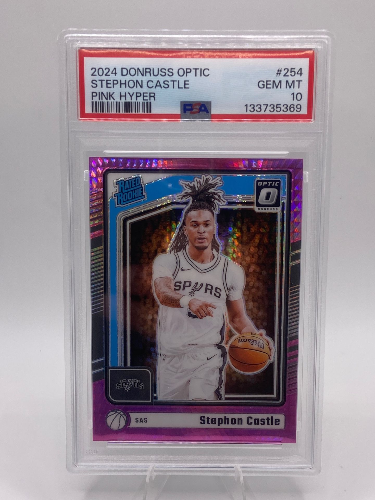 Stephon Castle Optic Pink Hyper PSA 10 - $100