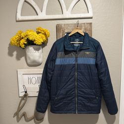 L.L.Bean Men's Mountain Classic Puffer Colorblock Jacket sz Large tall