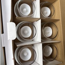 Glass Votives & LED candles Bundle 