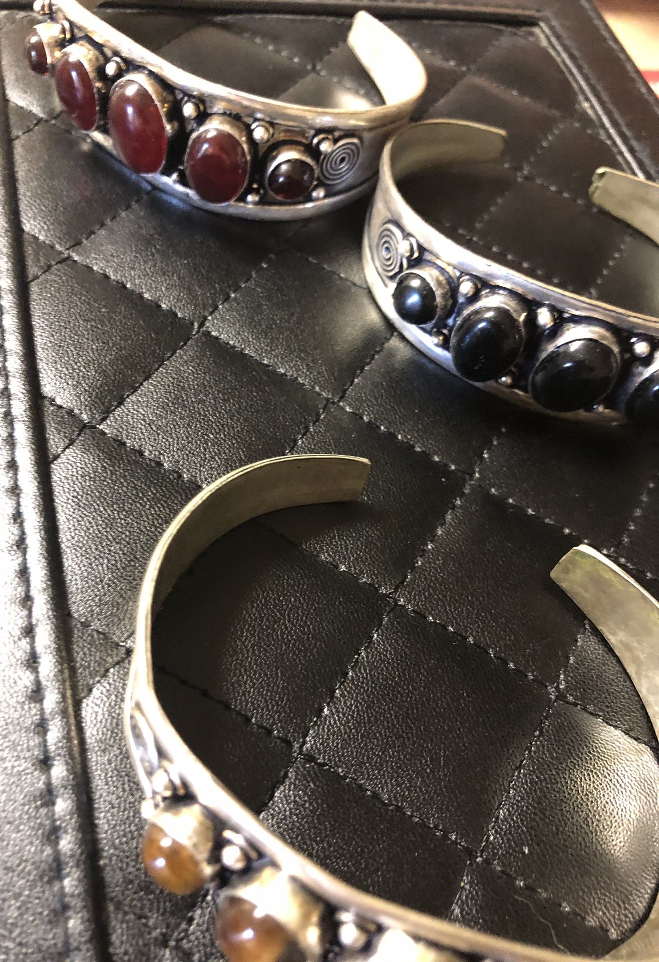 3 Adjustable Stone Bracelets