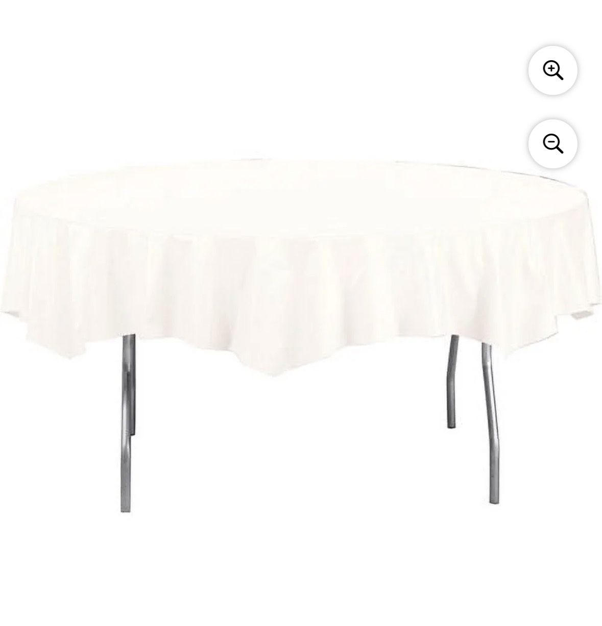 White Octy Round Tablecloth, Round Table Cover, 82" I have 12 of them