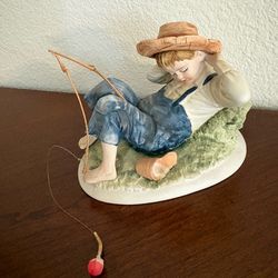 Vintage  Hummel of fishing boy