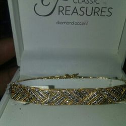18 K Over Brass Real Stones.real Gold.