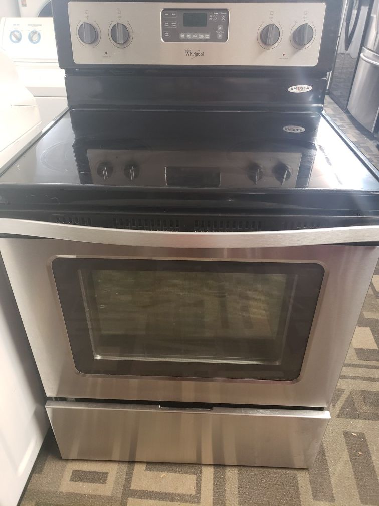 Whirlpool glass stove stainless steel