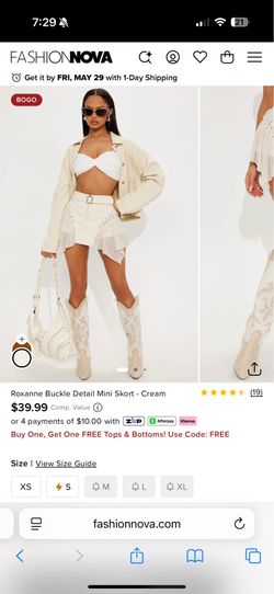Mini cowgirl skort cream
