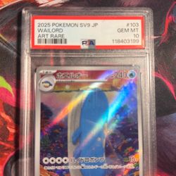 Pokemon Wailord Art Rare Japanese Gem Mint 10
