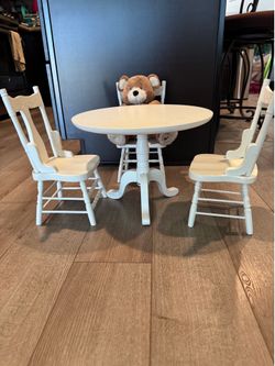 Doll table and chairs