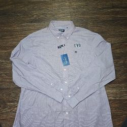 Chaps Mens Plaid Button Up Long Sleeve Dress Shirt Size XXL