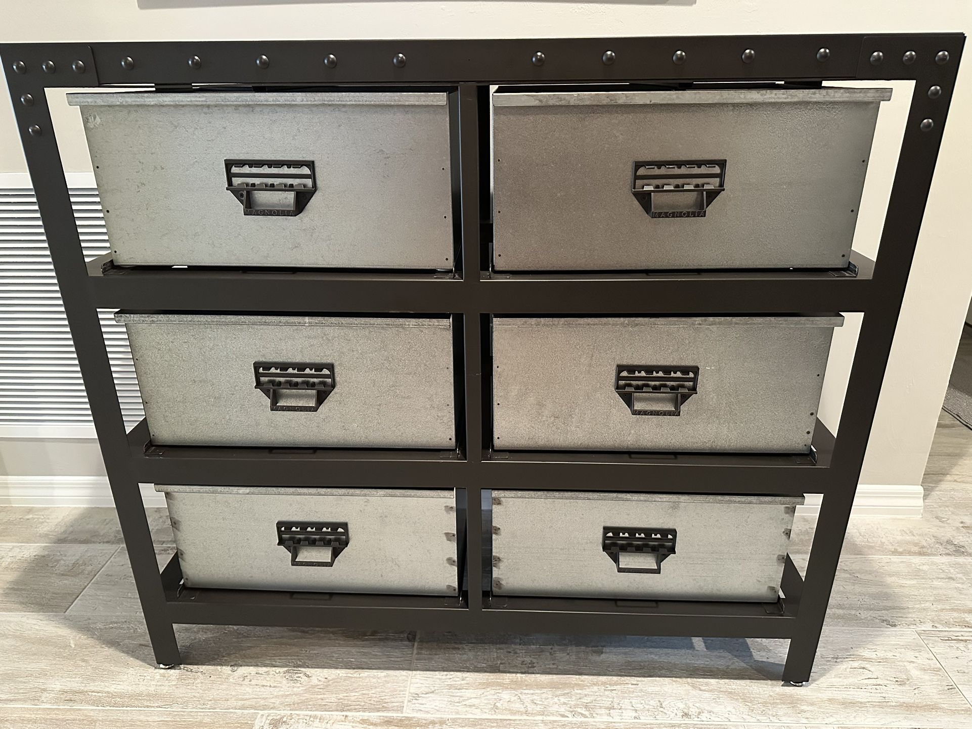 Magnolia Home Metal 6 Drawer Storage Chest