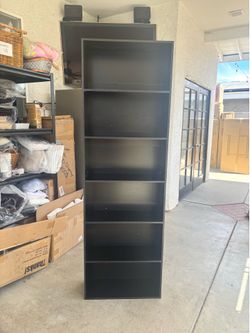 Black bookshelf