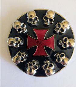 New Skulls & Cross Nickel Belt Buckle
