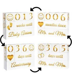 Wedding Countdown Block Set