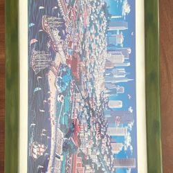 Alexander Chen – “San Francisco Panoramic” Limited Edition Seriolithograph (1998) – Signed & Numbered – Framed